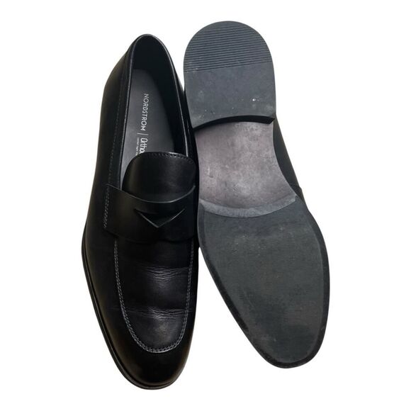 Nordstrom Men’s Edward Ortholite Black Leather Penny Loafer Dress Shoes US 10.5 main image 6